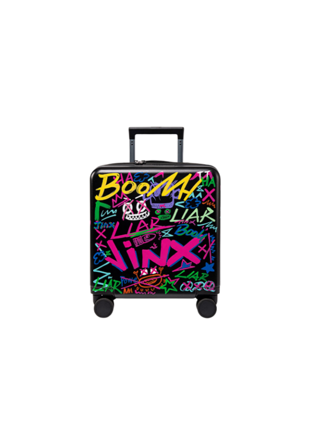 Graffiti Carry-on Luggage In Black