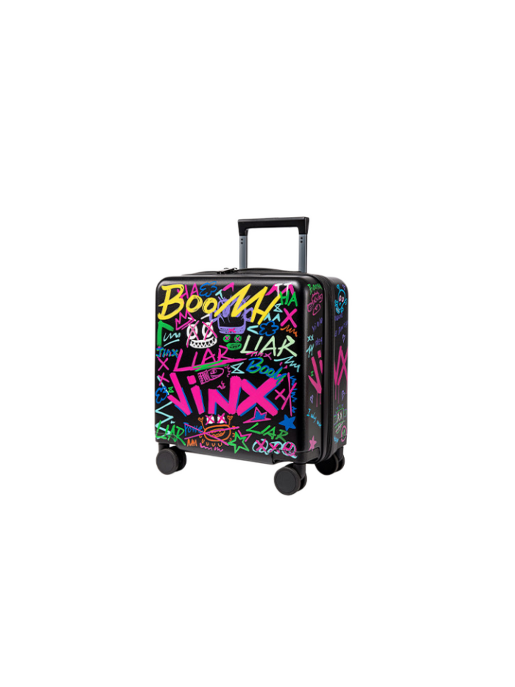 Graffiti Carry-on Luggage In Black