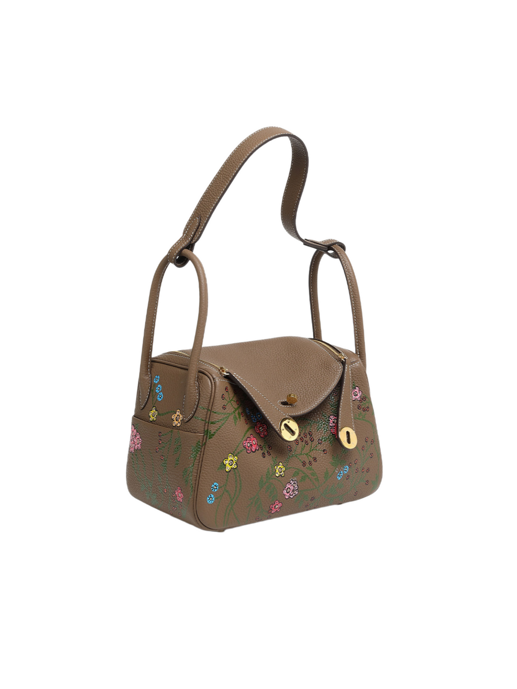 Flower Lindy Bag In Brown