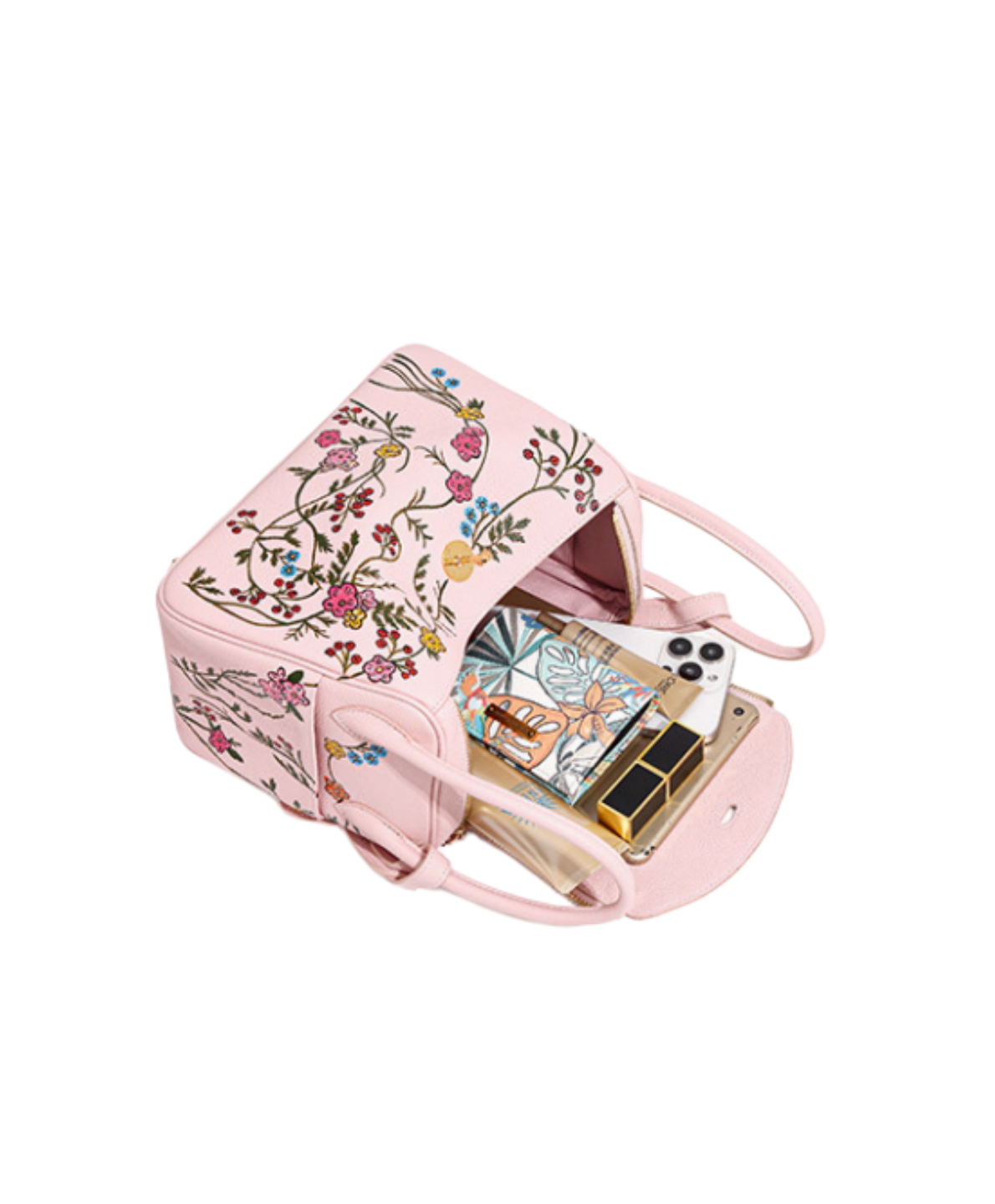 Flower Lindy Bag In Pink