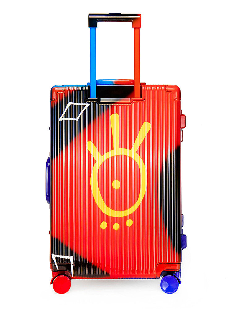 Snake Luggage Red/Blue/Purple Four Sizes - Classic Stripe