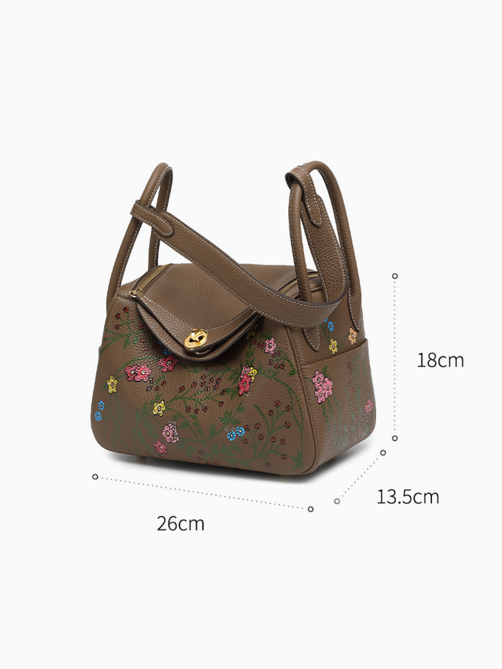 Flower Lindy Bag In Brown